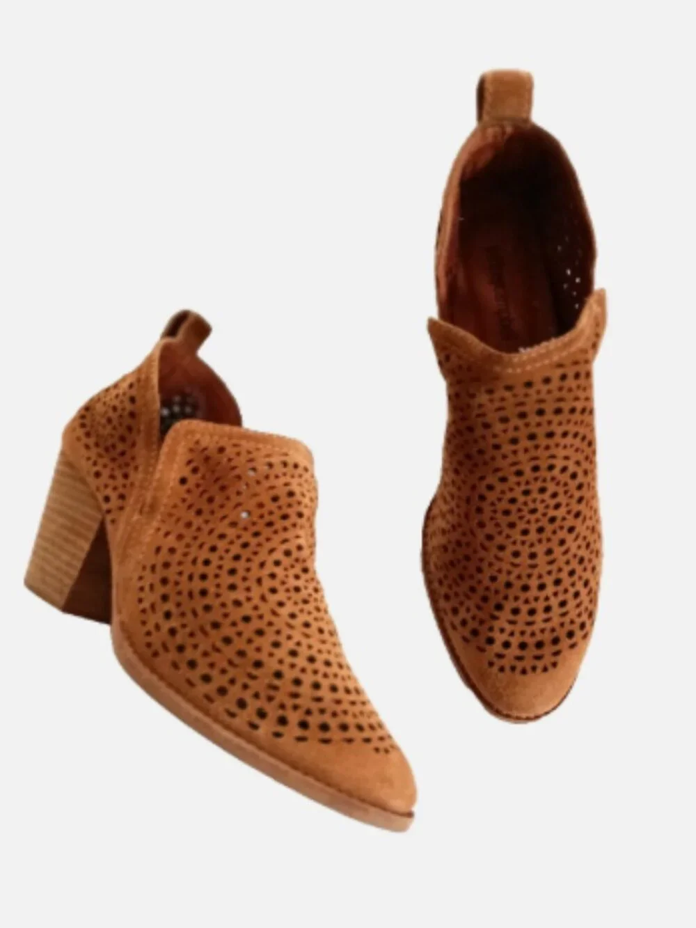 Jeffrey Campbell Laser-cut Suede Rosalee Booties Size 9 Brown